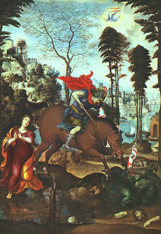 Giovanni Sodoma St.George and the Dragon France oil painting art